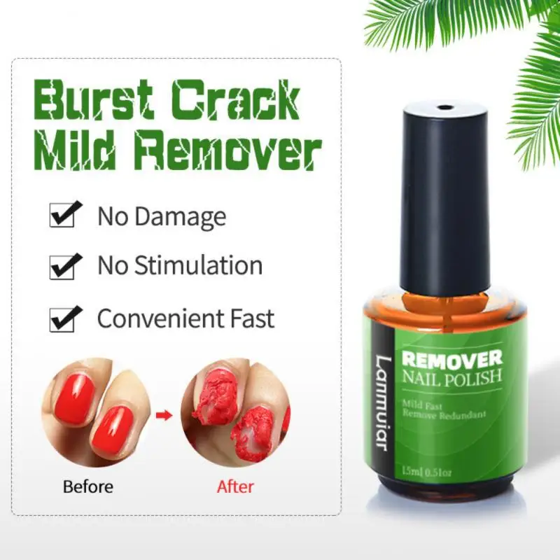 

LANMUIAR 15ml Nail Gel Polish Sorcery Remover For Manicure Fast Clean Within 2-3 MINS Gel Nail Polish Remove Base Top Coat TSLM1