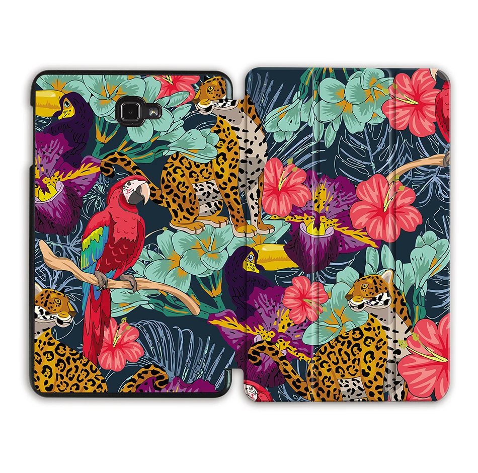 SS05 Чехол MTT с фламинго для samsung Galaxy Tab A A6, 10,1 дюймов, Складной флип-чехол из полиуретановой кожи для планшета, чехол T580 T585 T580N T585N Funda - Цвет: SS05