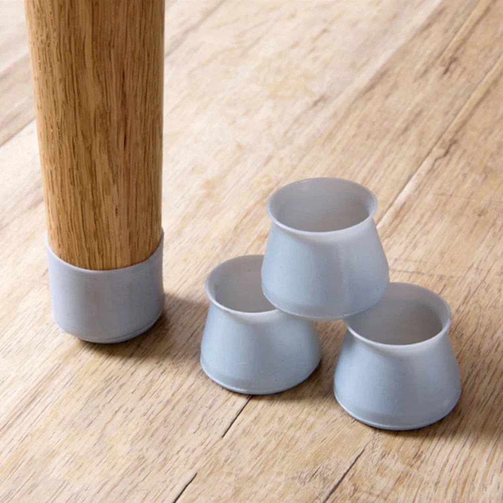 

4 Pcs Universal Silicone Chair Leg Caps Table Feet Covers Round Stand Furniture Protector for Home Apartment Dormitory (Sky-blu