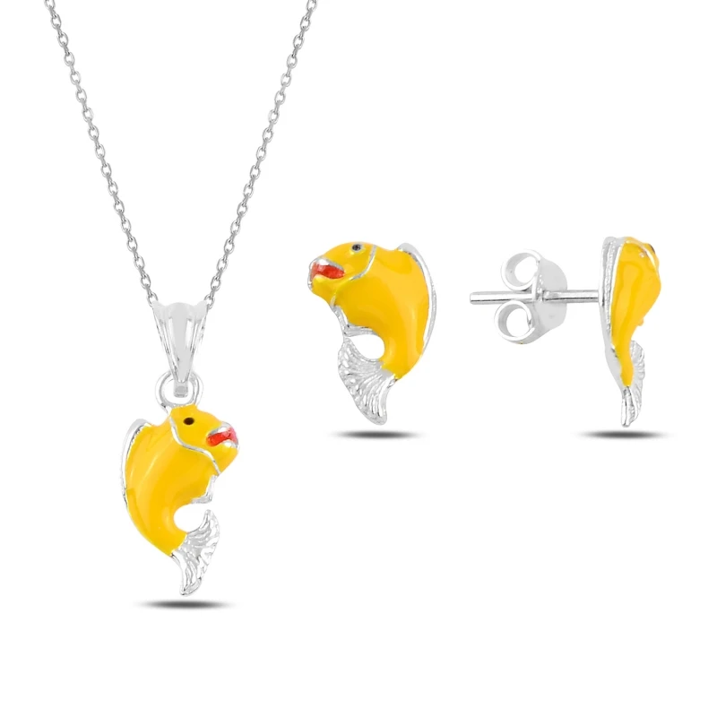 

Silverlina Silver Fish Cabochons Child Set