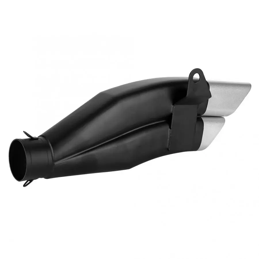 Универсальный черный 51 мм двойной глушитель выхлопной трубы из нержавеющей