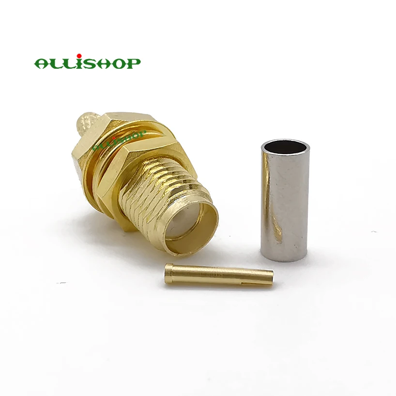 2 шт. SMA гнездо Гайка ОБЖИМНАЯ головка для кабеля RG316 RG174 RG178 RF коаксиальный разъем