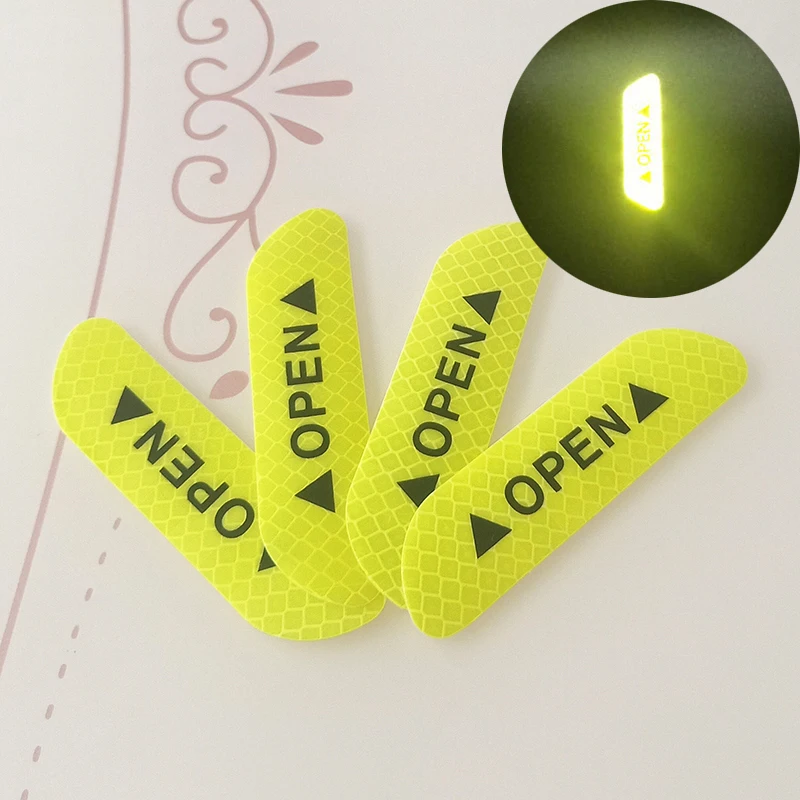 4 шт. Автомобильная наклейка на дверь предупреждающая Светоотражающая для Jaguar XF XJ