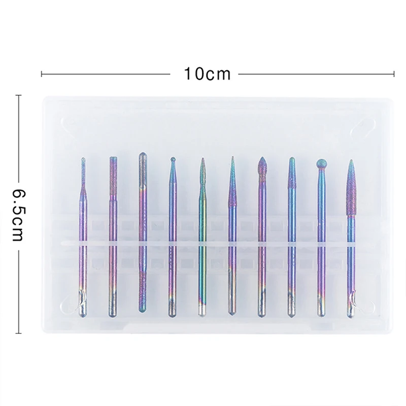 10 шт. Алмазная фреза для ногтей набор электрическая машина аксессуар пилки Резак
