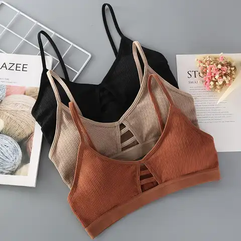 Women Cotton Bra Tube Top Crop Top Female Seamless Underwear Tube Bra Wireless Bralette Sexy Lingerie Cropped Bandeau Top