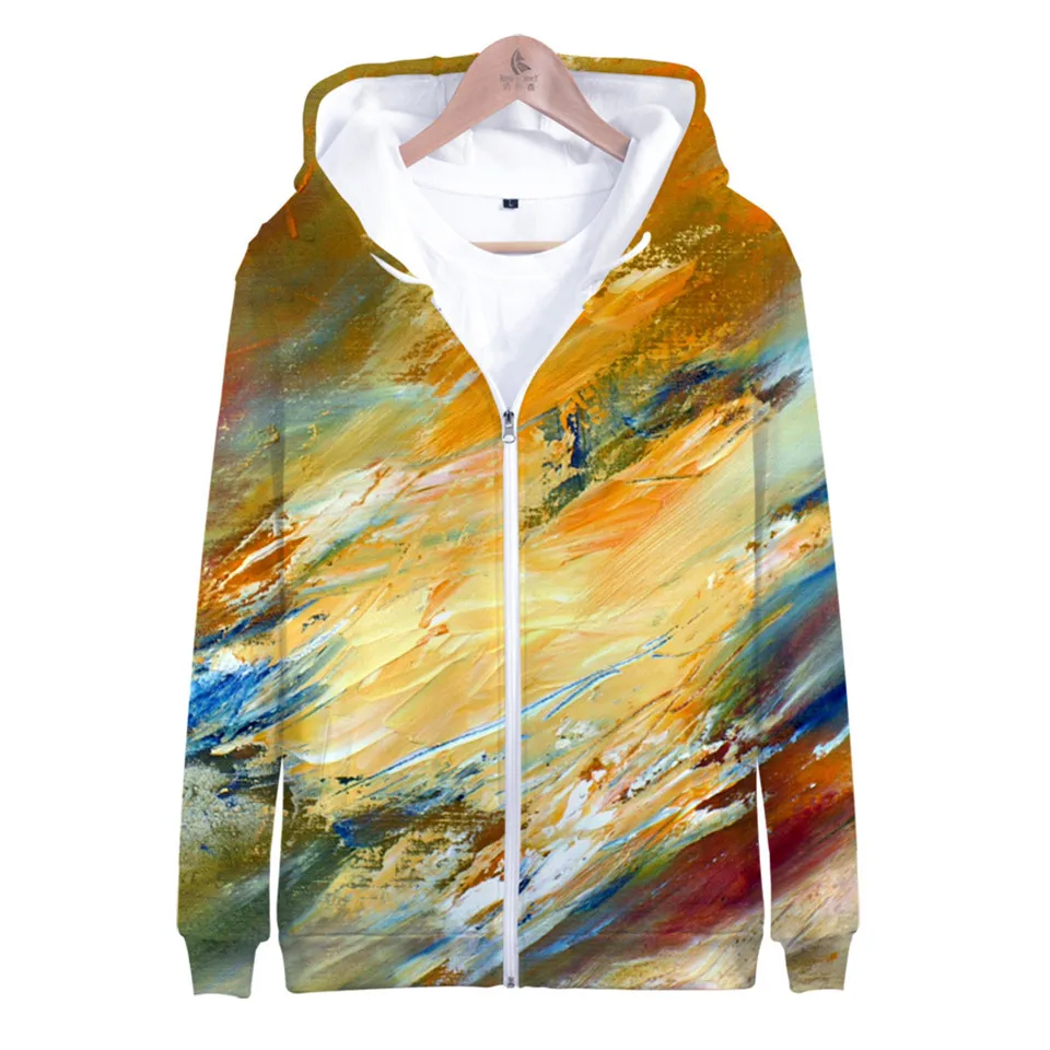 3D Tie Dye Flashbacks hoodie women men Colorful Psychedelic hoodies sweatshirt harajuku streetwear Jacket coat zipper clothes