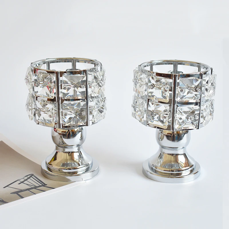 Маленький чайный светильник с арахисом и кристаллами подсвечник вечерние