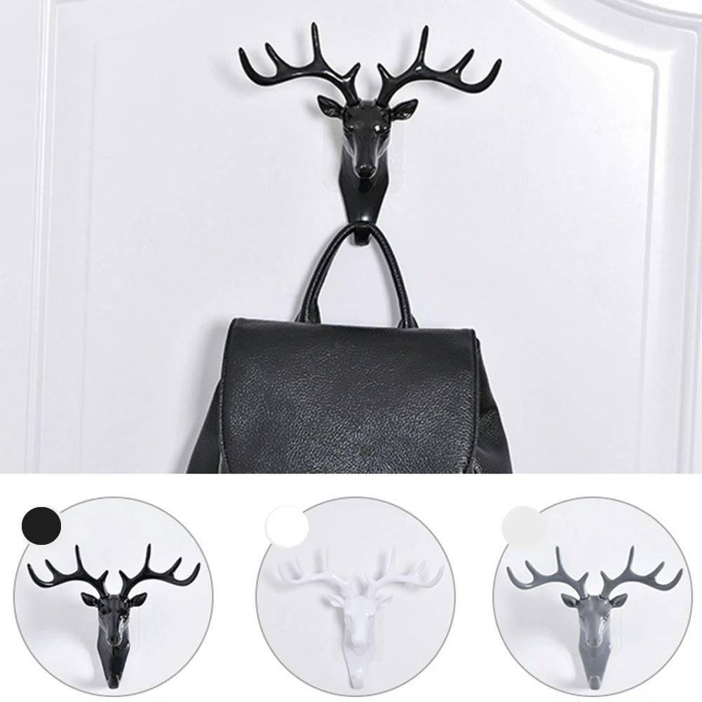 

Wall Hanging Hook INS Vintage Deer Head Antlers for Hanging Clothes Hat Scarf Key Deer Horns Hanger Rack Wall Home Decoration