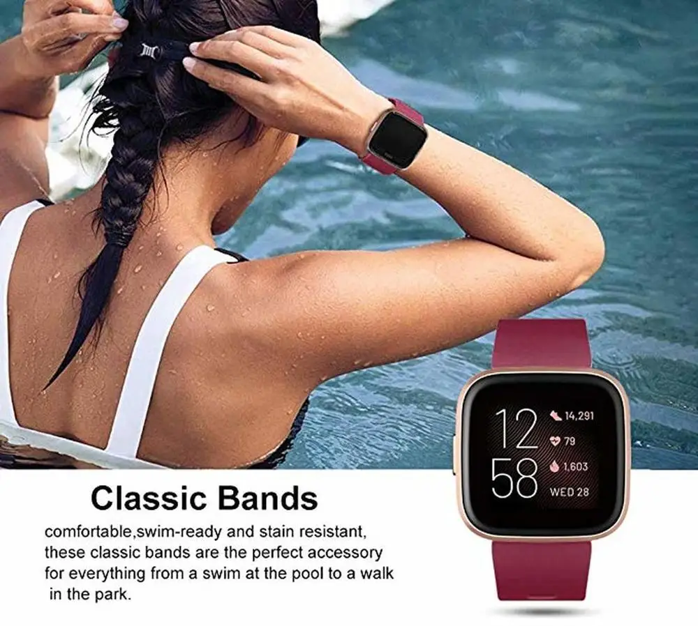 Ремешок для часов Fitbit Versa2 / Versa Lite/Versa мягкий силиконовый сменный Браслет ремешок