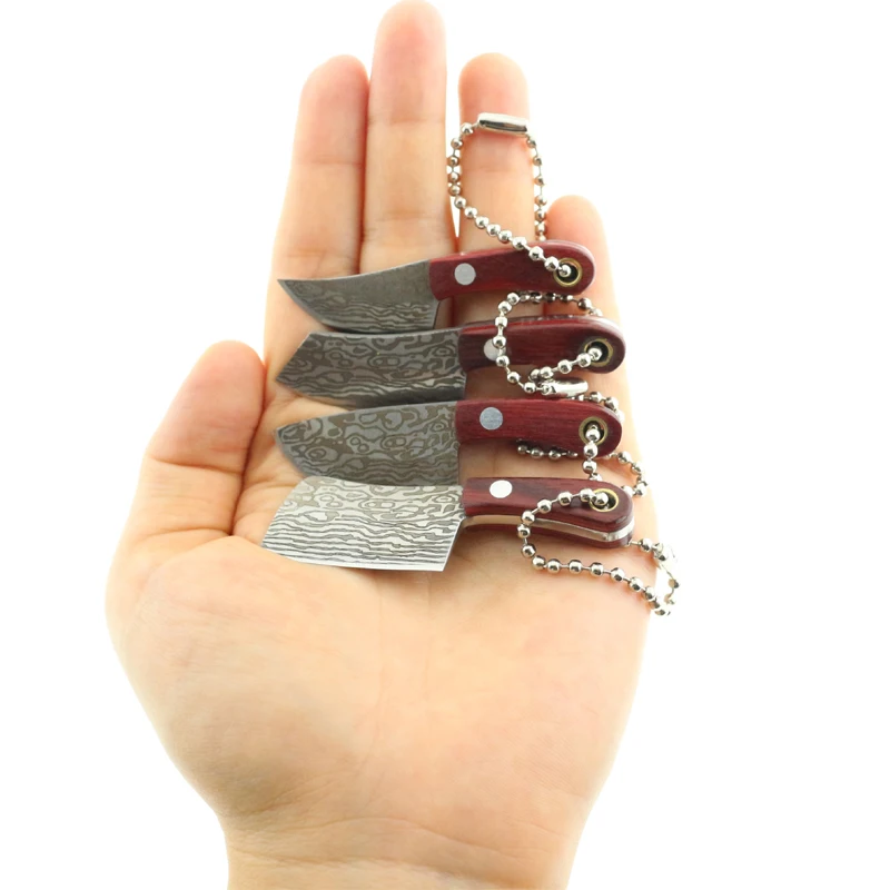 5 шт./1 Набор Мини карманный Ножи Дамаск покрытие крошечный Кухня с набор ручного