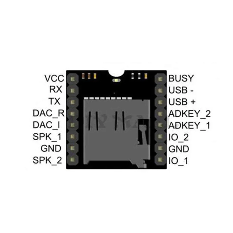 5 шт. U диск мини модуль MP3 плеера DFPlayer аудио Голосовая плата щит для Arduino UNO DFPlaye