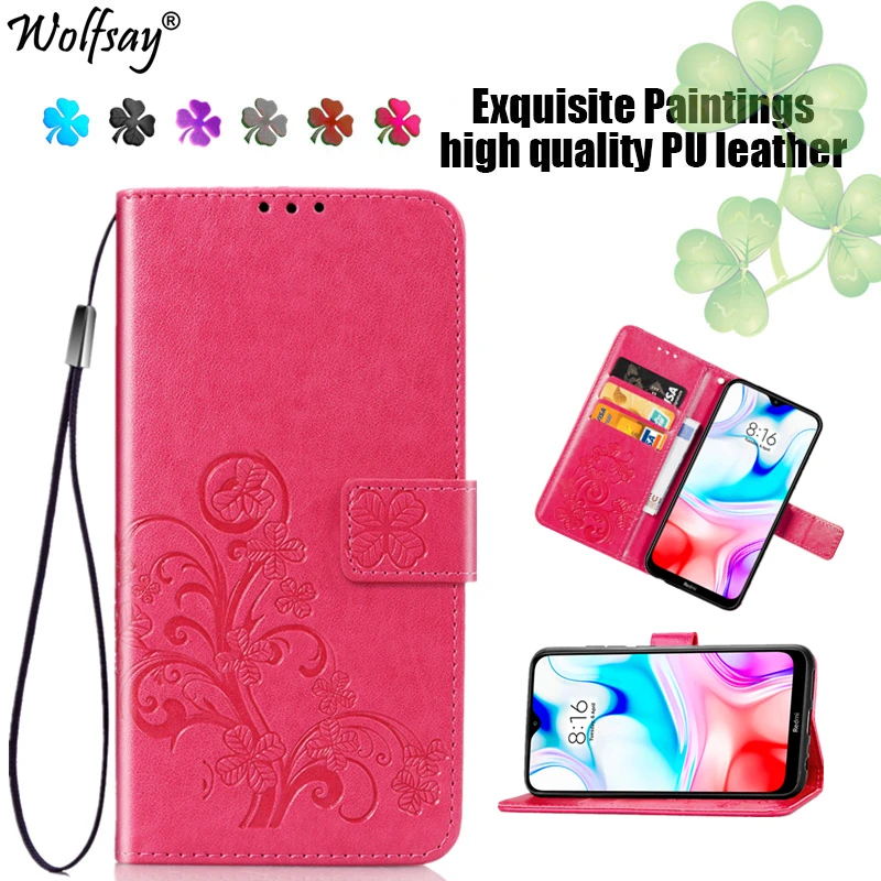 

Wolfsay For Cover Xiaomi Redmi 8 Case Luxury Flip Magnetic Leather Phone Bag Case For Xiaomi Redmi 8 Cover Redmi 8 Wallet Case