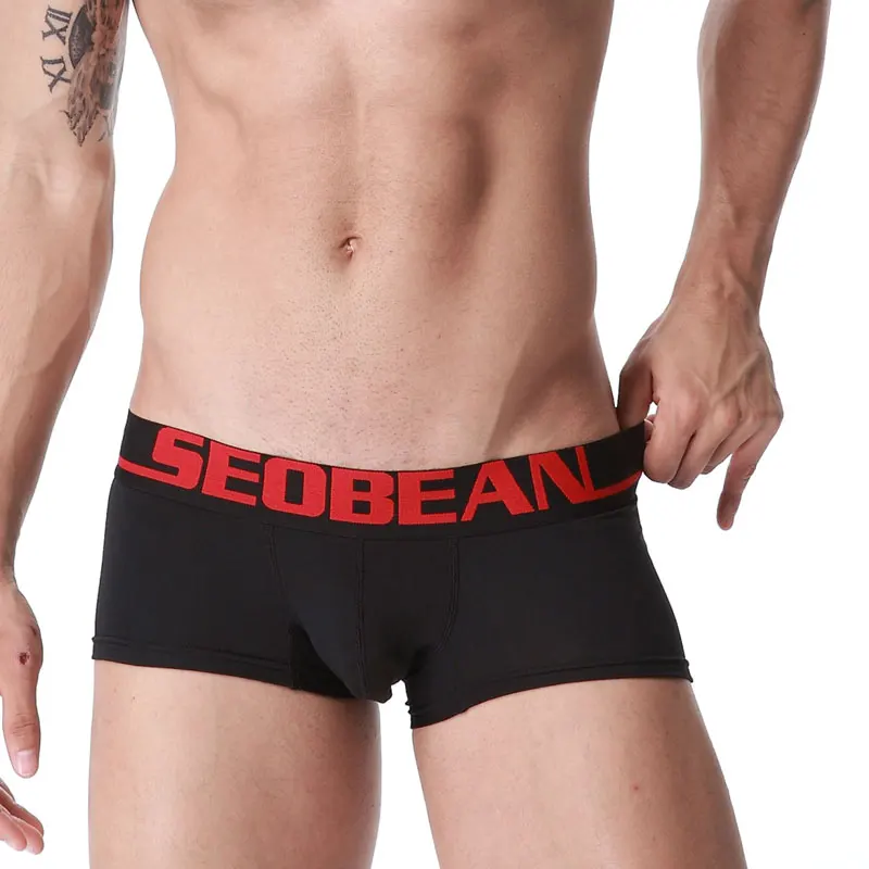 

Бесплатная доставка, мужские боксеры seobean, нижнее белье, женские боксеры с низкой талией, 6 цветов