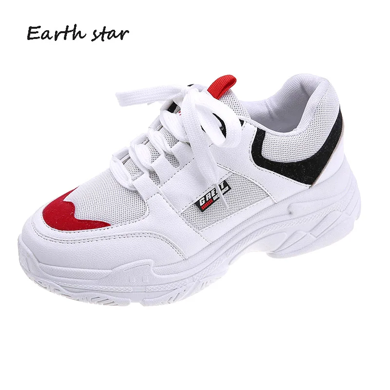Женские кроссовки на платформе zapatos de mujer повседневные белые дышащие осень