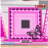 yjmbb 2021 new different shaped wavy frames 2 metal cutting mould scrapbook album paper diy card craft embossing die cutting