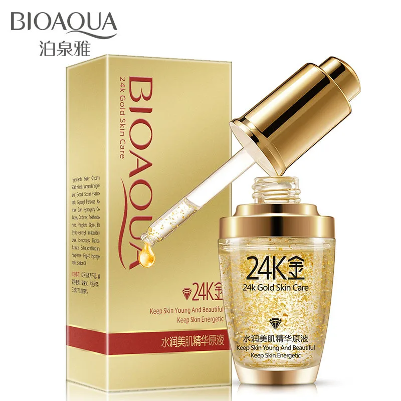 

BIOAQUA 24K Gold Face Cream Whitening Moisturizing 24 K Gold Day Creams & Moisturizers 24K Gold Essence Serum New Face Skin Care