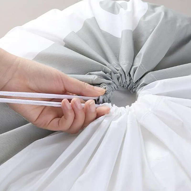 Милая складная сумка для хранения с медведем одежда Хлопковое одеяло чехол