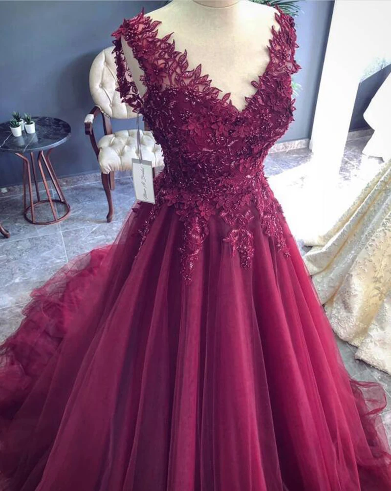 Женское длинное вечернее платье бордовое Элегантное Платье трапециевидного