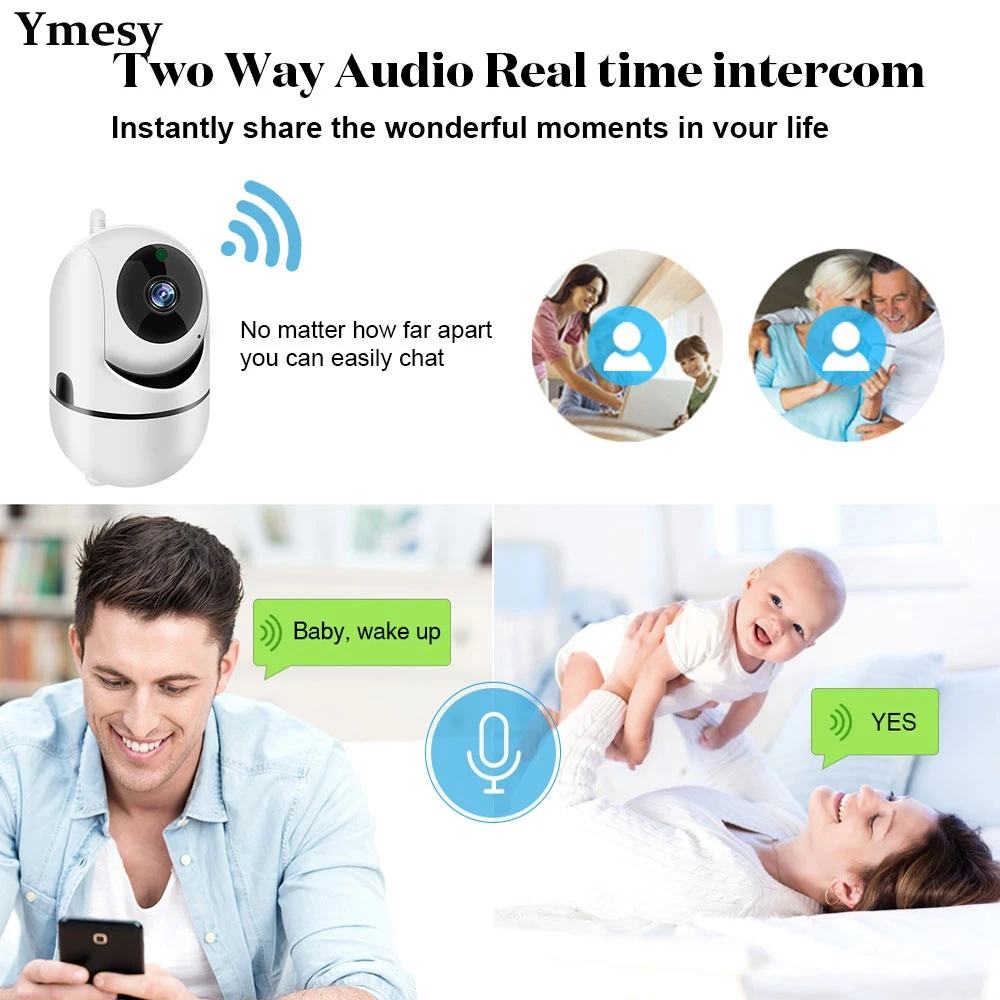

Ymesy HD IP Camera Wireless Home Security Cam 360degree WIFI Cloud Camera Two-Way Audio Night Vision TV Cam