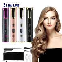 ha life automatic hair curler curling iron portable wireless curler rechargeable travel curly machine waver cordless styling