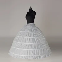 tanpell superior white 6 hoops ball gown tulle wedding petticoat full crinoline petticoats quinceanera dress petticoat