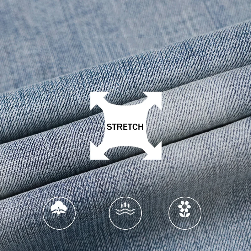 Italian Style Fashion Men Jeans Retro Light Blue Slim Fit Casual Vintage Designer Jeans Men Korean Classical Cotton Denim Pants