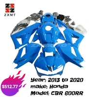 zxmt motor full fairing panel kit abs plastic bodywork for 2013 to 2020 honda cbr 600rr f5 13 cbr600rr gloss light blue cream