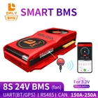 Daly Smart Bms LiFepo4 8s 24V 150A 200A 250A с Bluetooth BT Soc Board, ЖК-экран 18650, Стандартная плата Pcb Bms