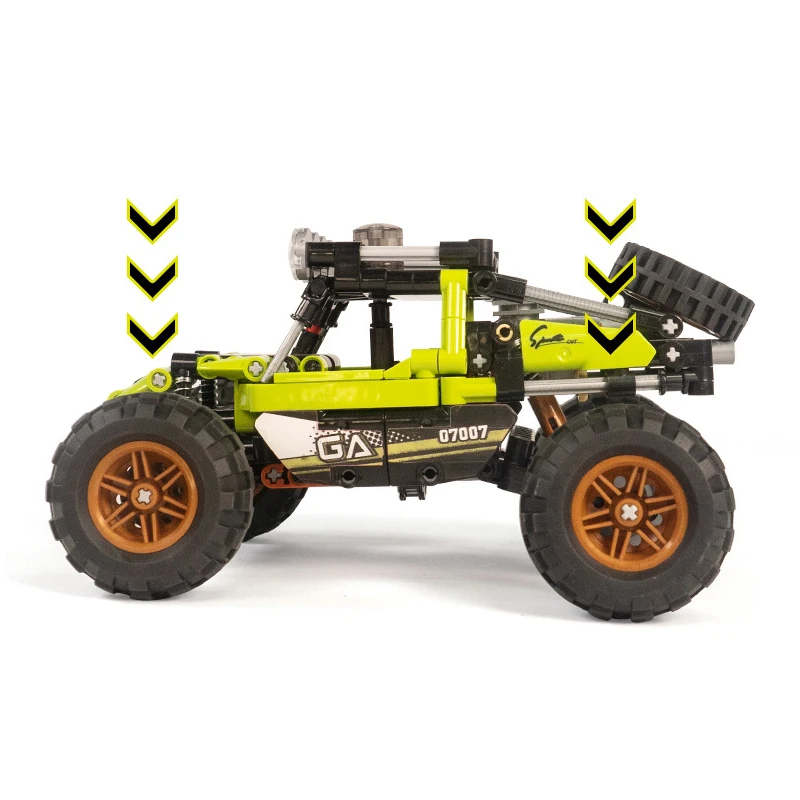 400 шт. + кирпичи сверхмощный грузовик Супер Автомобили блоки пляж мотоцикл багги