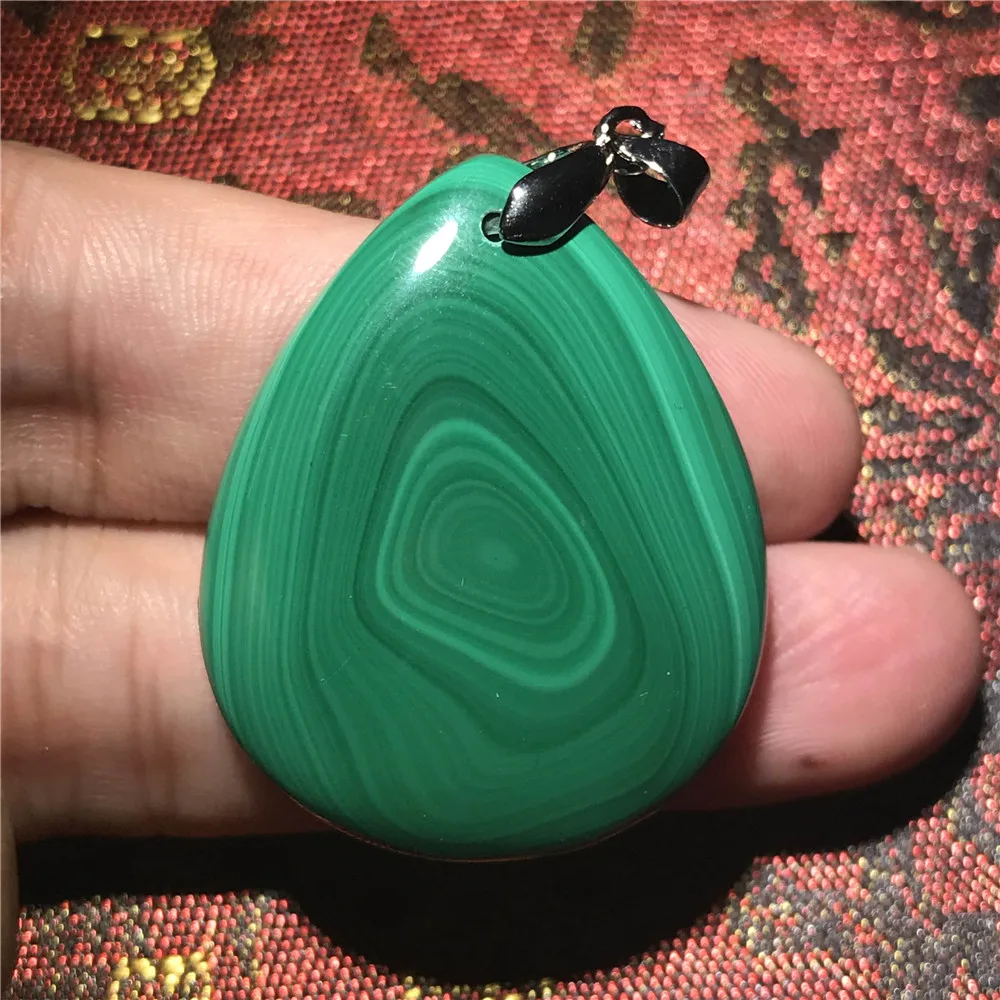 Оригинальные натуральные зелёные малахитовые подвески для женщин леди 35x29x7 мм