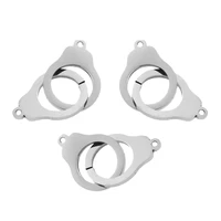5pcs stainless steel charms handcuffs freedom polishing pendant diy bracelet necklace handmade jewelry making supplies findings
