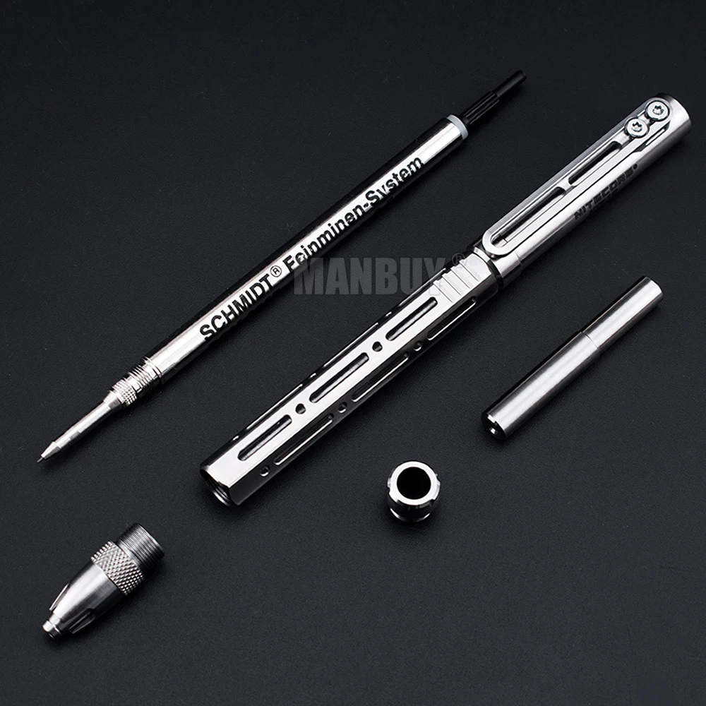 2024 Nitecore NTP48 механический карандаш из титанового сплава матовый черный глянцевый