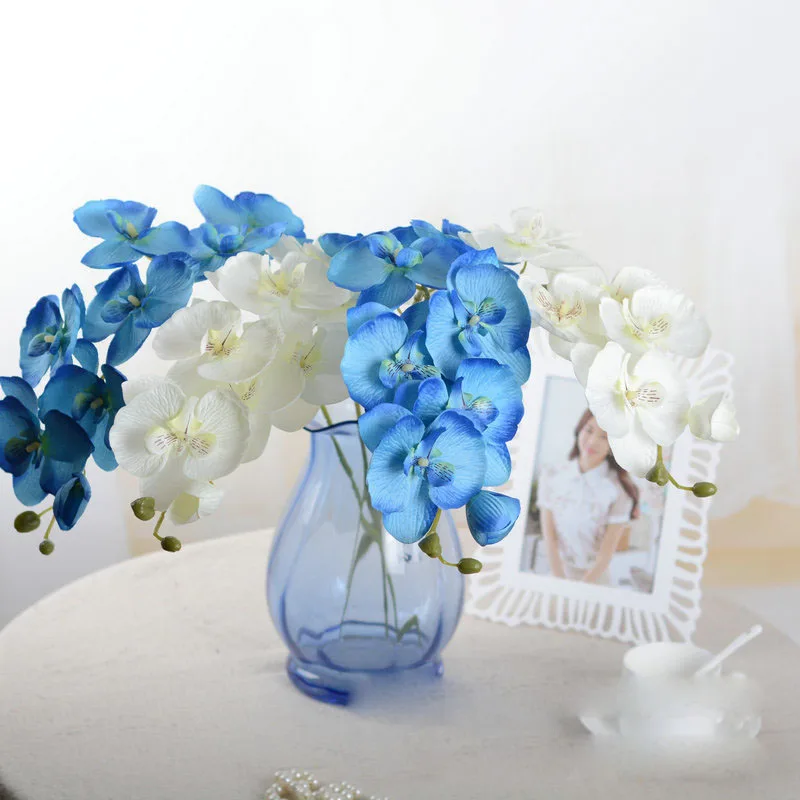 Модные Орхидея искусственные цветы DIY имитация бабочка шелк букет цветов