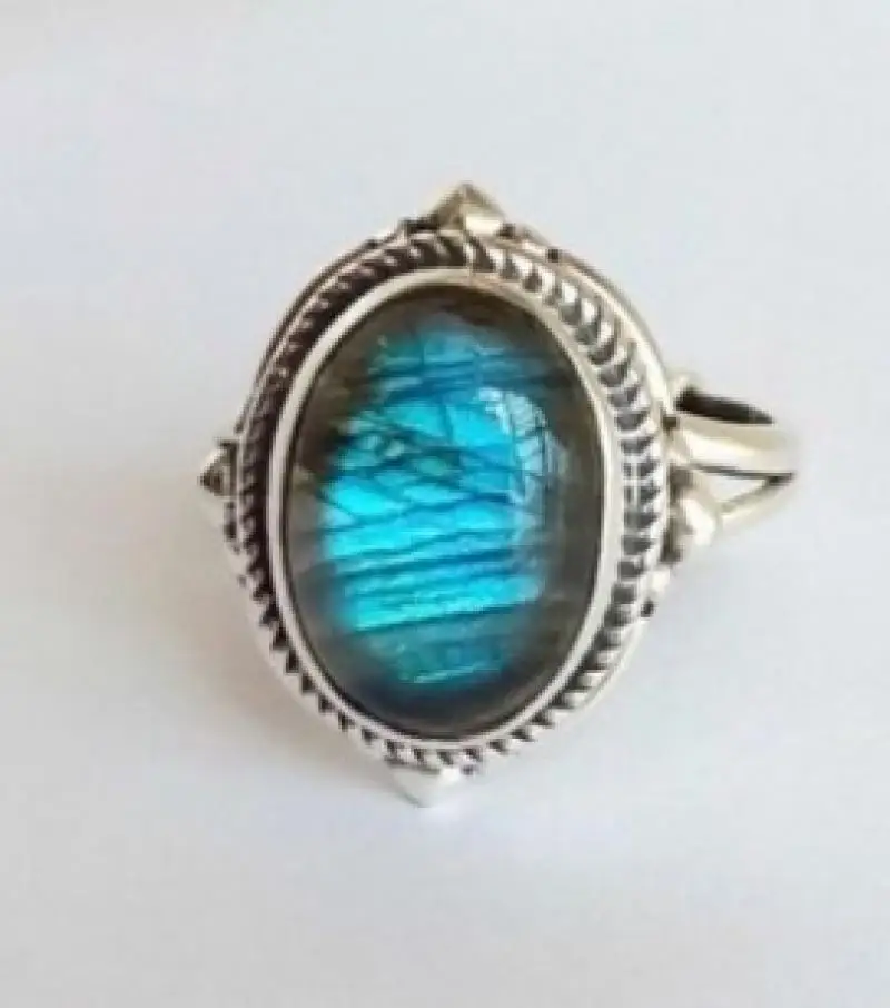 

2021 Trend Retro Rings for Women Paraiba Tourmaline Blue zircon Wedding Ring Jewlry Gift to girlfriend