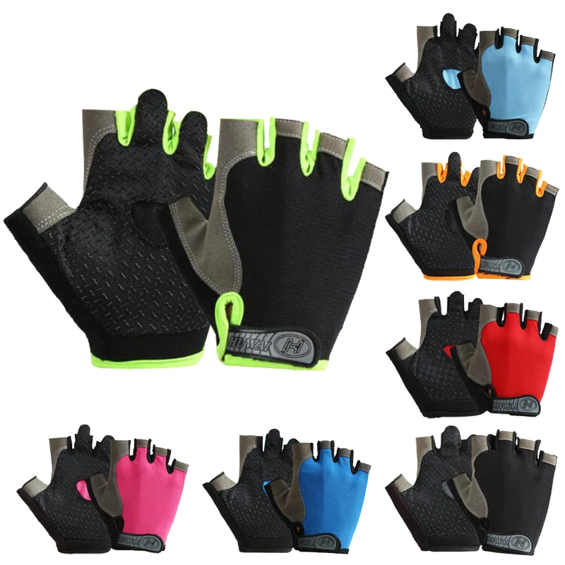 

Cycling Half-Finger Gloves Anti Slip Outdoor Sport Silicone Protection Cycling Gloves Breathable Mesh FabricSport Bicycle Gloves