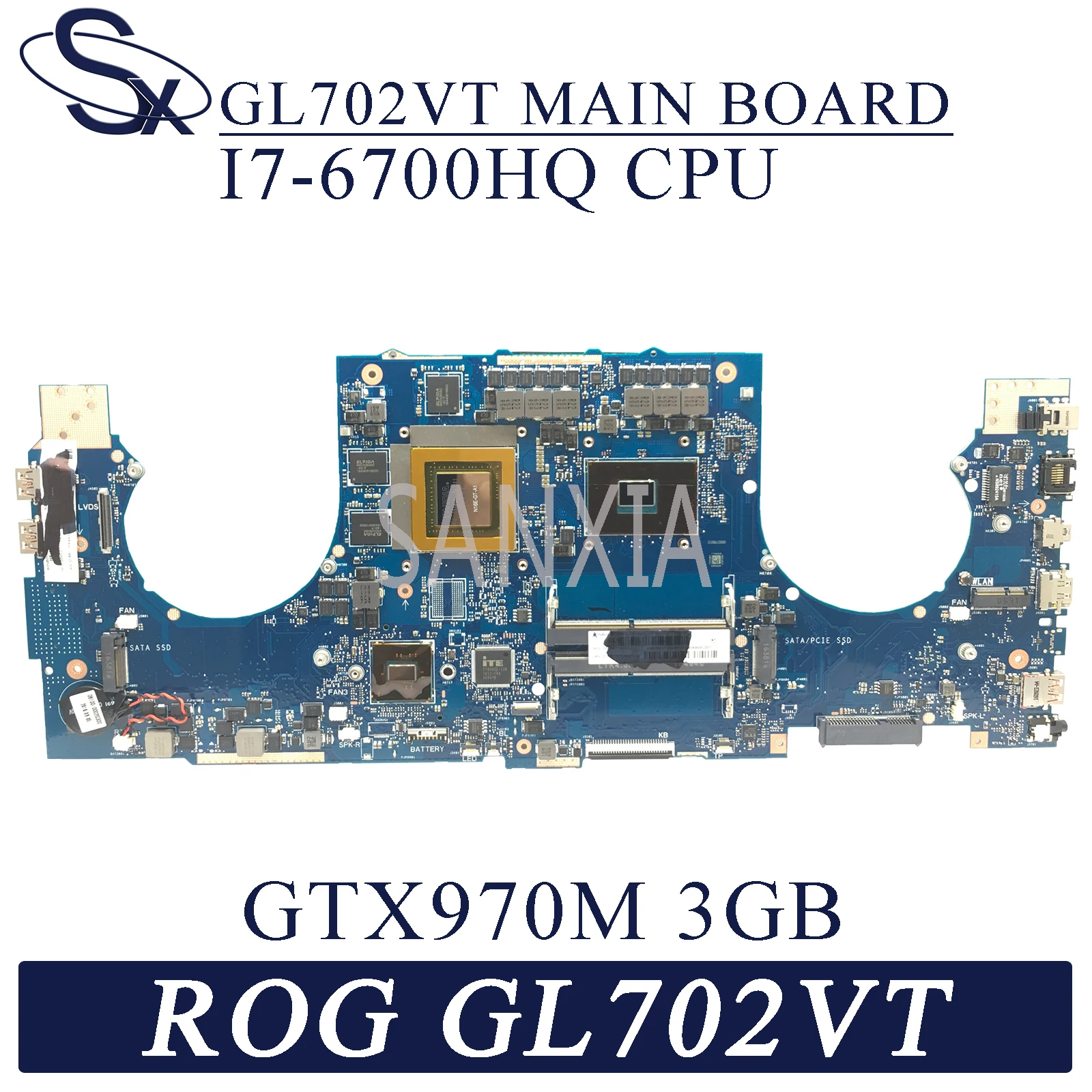 Материнская плата KEFU GL702VT для ноутбука ASUS ROG Strix оригинальная материнская |