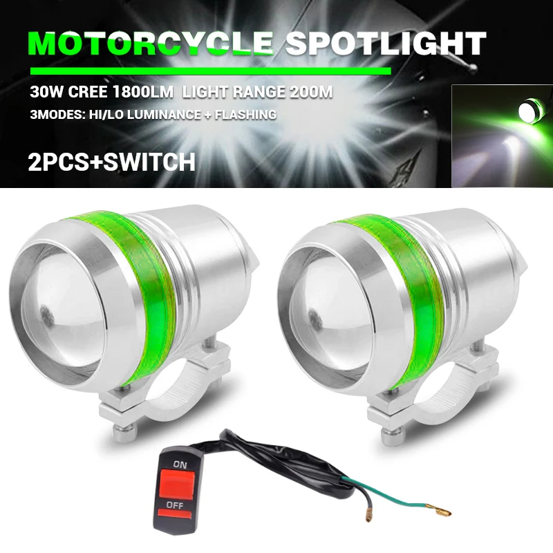 2шт Универсальный U2 ангельские глазки U3 мотоцикл светодиодный налобный фонарь