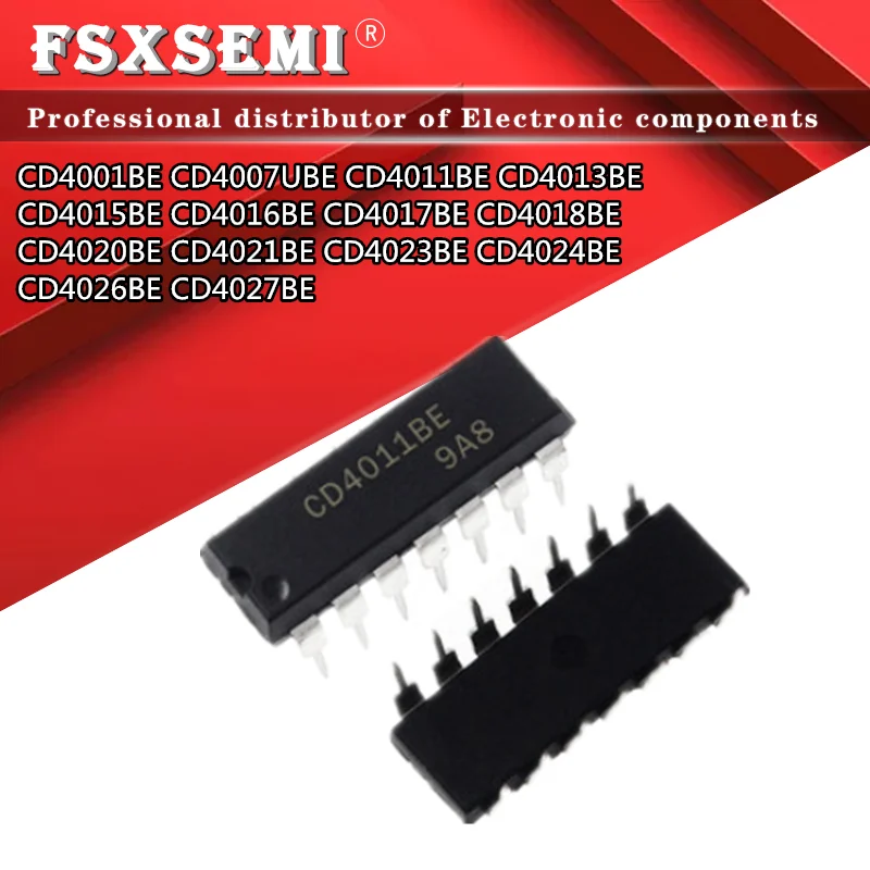 

10pcs CD4011 CD4011BE CD4001BE CD4007UBE CD4011BE CD4013BE CD4015BE CD4016BE CD4017BE CD4018BE CD4020BE CD4021BE CD4023BE DIP IC