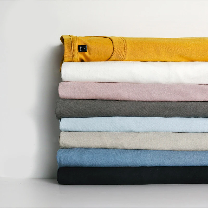 

Simple Solid Color Cotton Men Color Soft Touch Fabric Summer Casual Cool T-shirt