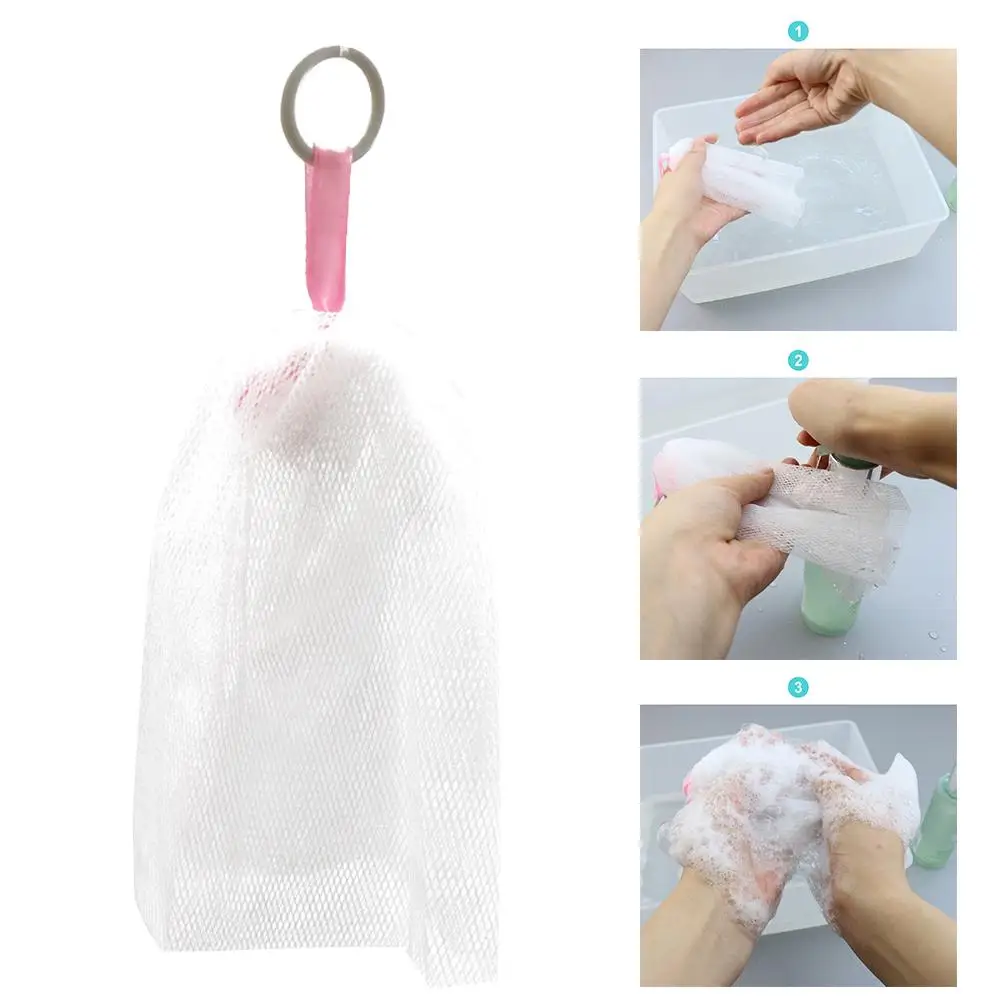 

1 PC Wash Face Soap Foaming Net Bath Shower Soap Blister Bubble Mesh Body Cleansing Nets Bath Washing Tool Bathroom Accessories