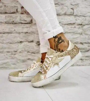 

strapping leisure of The trend board shoes in front of comfortable flat-bottomed sequins in autumn 2021 Walking shoes