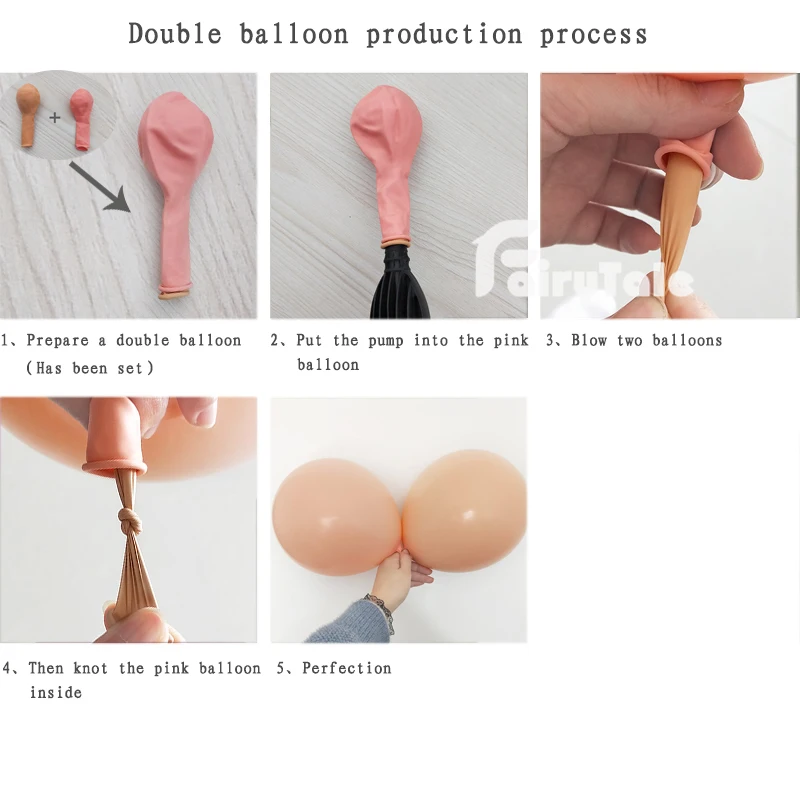 

Pastel Double Cream Peach 132pcs Maca White Balloons Garland Rose 4D Balloon Arch Birthday Baby Shower Wedding Party Decorations