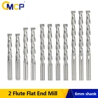 CMCP плоская Концевая фреза 6 мм хвостовик 2 канавки спиральный Фрезерный резак чпу фреза для гравировки по дереву твердосплавная Концевая фреза
