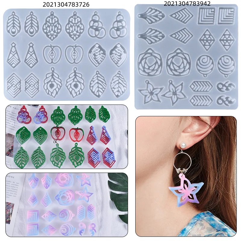 

Earrings Dangler Casting Silicone Mould DIY Crafts Jewelry Pendant Making Tools Epoxy Resin Mold Silicon Molds for Resin Art