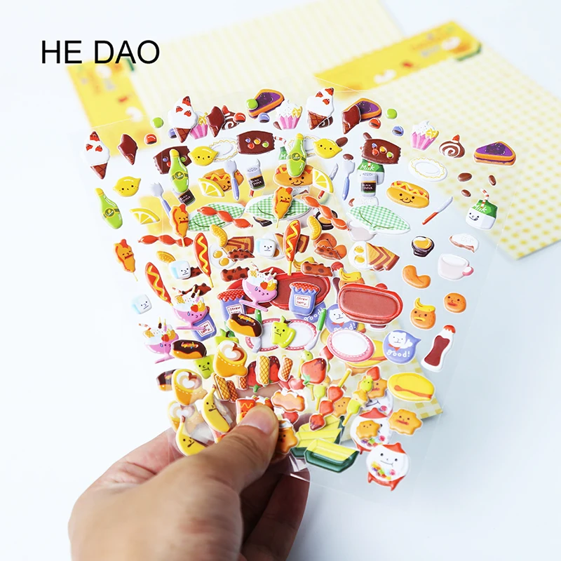 1 шт. милые наклейки объемные 3D рисунки из мультфильма ПВХ девочки/Мальчики День