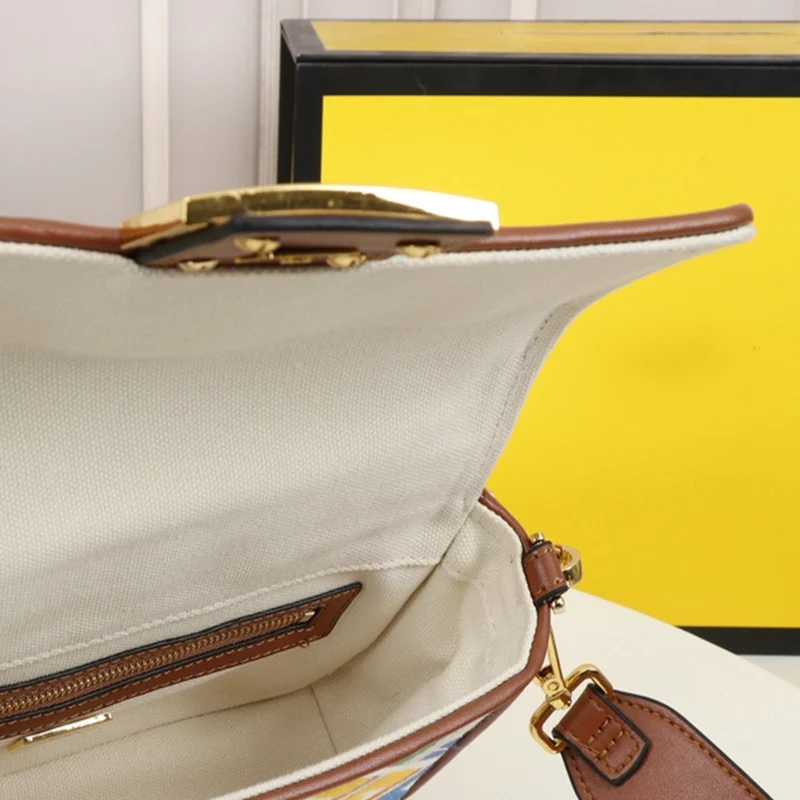 

Retro contrast color embroidery letters canvas large-capacity handbags ladies new fashion shoulder bags all-match messenger bags