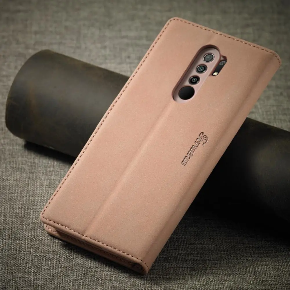 Чехол-книжка для Xiaomi Mi Poco X3 NFC M3 Redmi 9 9A 9C 8A Note 10 10S 9S 8T 8 Pro Max кожаный с отделением карт
