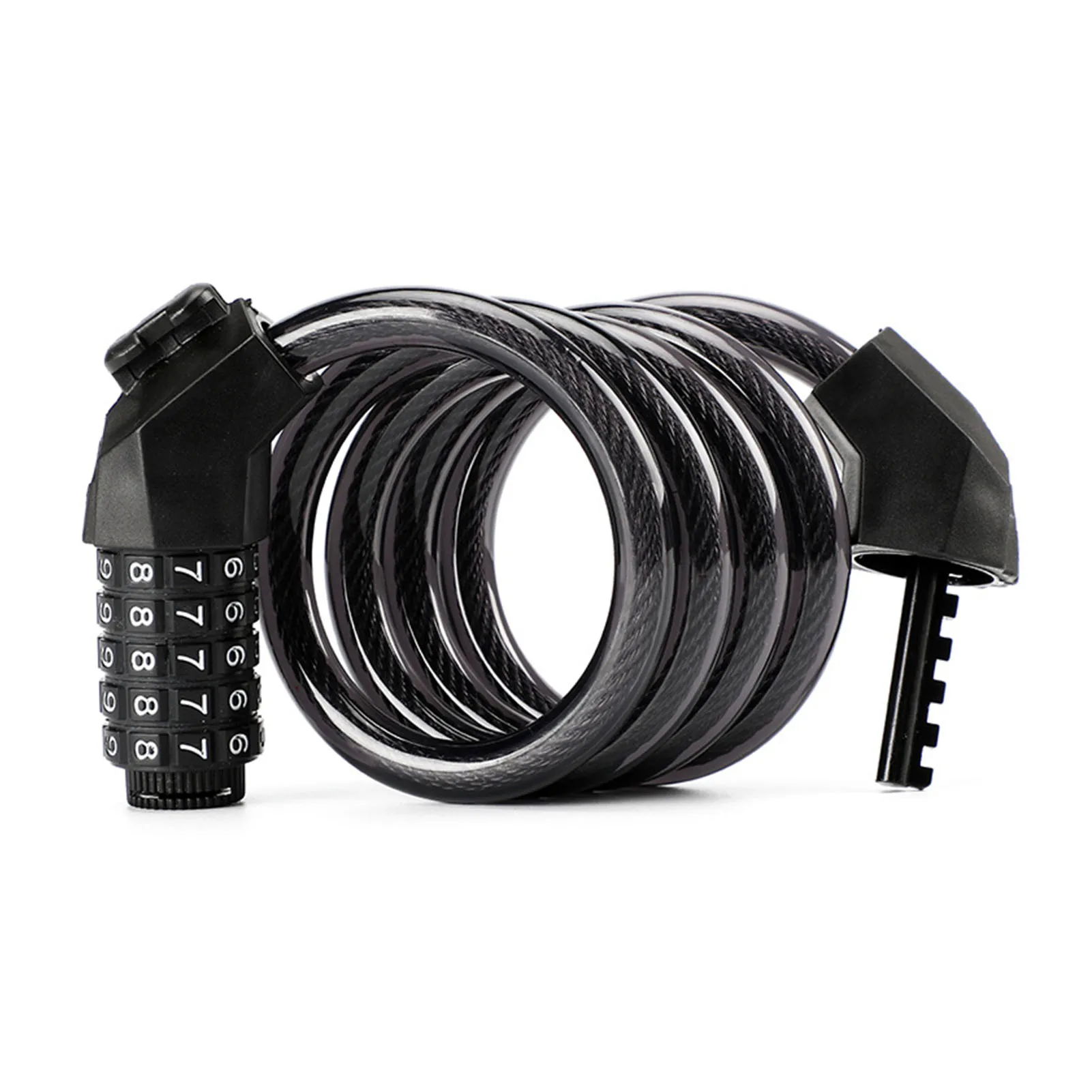 

Anti-theft Bicycle Lock Five-digit Code Portable Cable Chain Portable Anti Theft Code Lock For Heavy And Long Steel Cable Bicycl