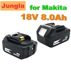 Оригинальный 18V 8000 мАч, 8.0Ah RechargeableFor Makita Мощность инструменты Батарея с светодиодный Литий-ионная BL1860B BL1860 BL1850