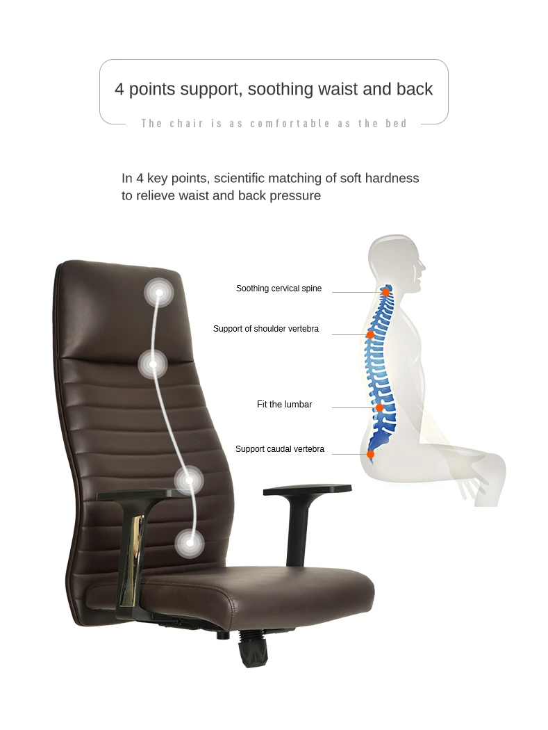 

Artistic-Life business boss chair leather office chair executive chair swivel chair study home modern minimalist recliner